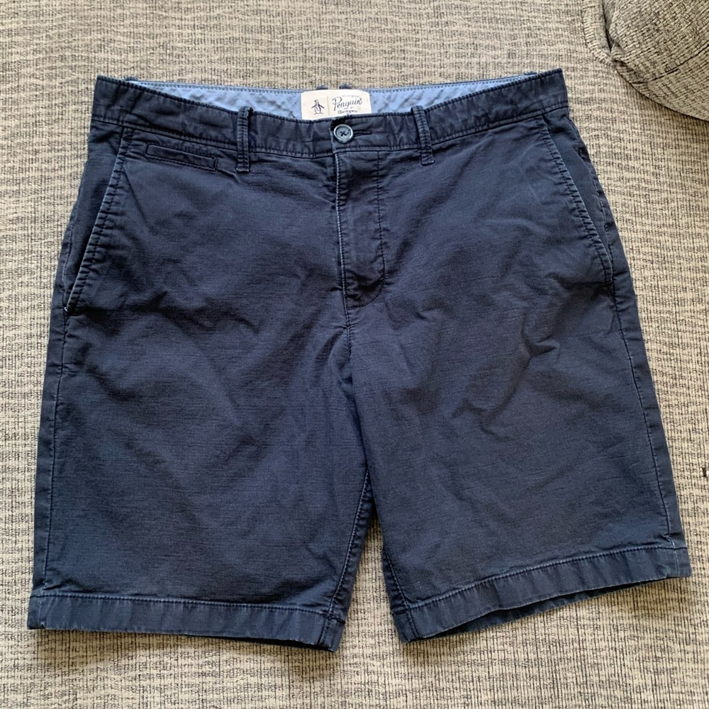 Men’s Original Penguin Navy Blue Shorts Size 33
